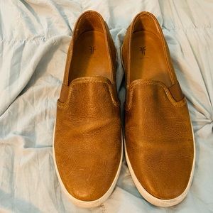 Frye Ivy leather slip ons- Cognac Size 7.5